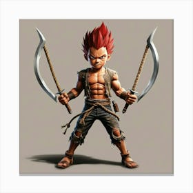 Boy With Sword Canvas Print