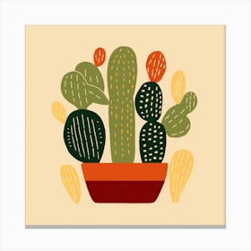 Cactus Illustration Art 37 Canvas Print