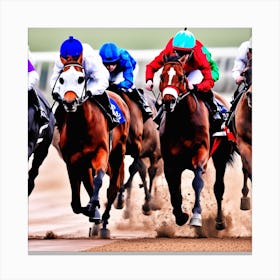 Jockeys Racing 5 Canvas Print