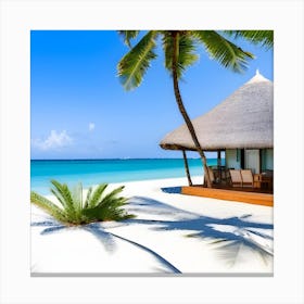 Tropical Beach Resort Canvas Print