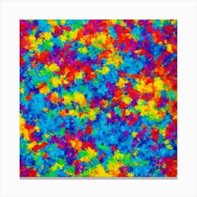 Rainbow Splatters Canvas Print