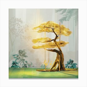 Golden Tree Canvas Print