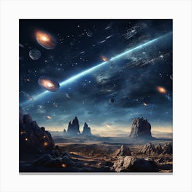 Space Landscape Canvas Print