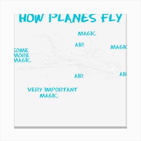 How Planes Fly Funny Aerospace Engineer Engineering Canvas Print