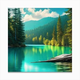 Lake In The Forest 2 Canvas Print