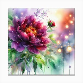 Peony Painting Canvas Print