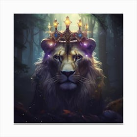 Bejewelled look. Behold the roar of the jungle, the real king of the jungle! Canvas Print