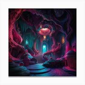 Dark Fantasy Cave Canvas Print