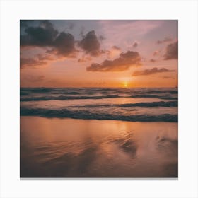 659827 Sunset Time On The Beach Xl 1024 V1 0 Canvas Print