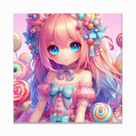 Lollipop Girl Canvas Print