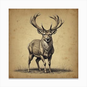 Deer Stag Canvas Print