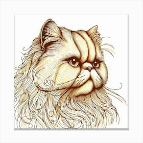 Feline Cat Creative Artwork Illustration 49 Canvas Print