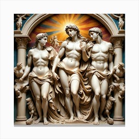 An ancient painting from Roman art 1 Canvas Print