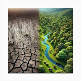 Climate Changes twice a month Canvas Print