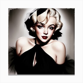 Marilyn Monroe Bride Cloaked In Darkness Canvas Print