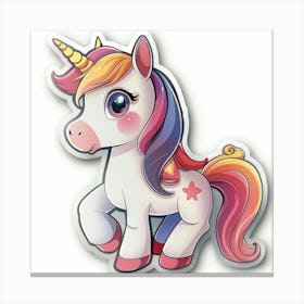 Unicorn Sticker 39 Canvas Print