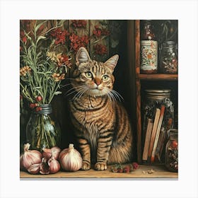 Cat In A Jar Canvas Print