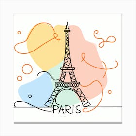 Paris Eiffel Tower 10 Canvas Print