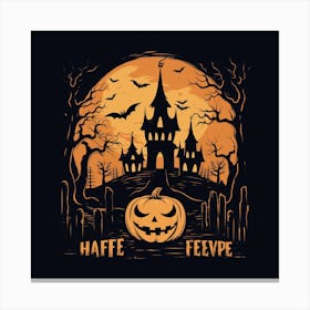 Halloween Castle Canvas Print