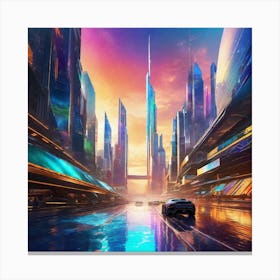 Futuristic City 160 Canvas Print