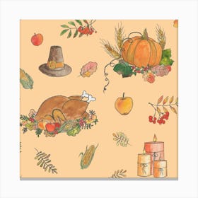 Thanksgiving Painting Canvas Print