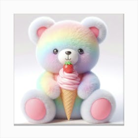 Rainbow Teddy Bear 6 Canvas Print