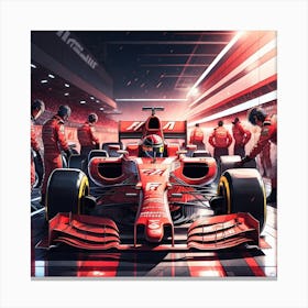 Racing card pit stop Created by using Imagine AI Art Canvas Print