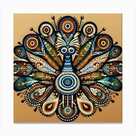 Peacock Mandala Canvas Print