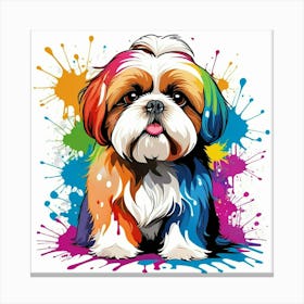 Graffiti Shih Tzu Canvas Print