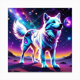 Dog In Space Canvas Print