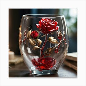 Beauty And The Beast Rose Canvas Print