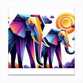 The Magical Duo Elephants Canvas Print