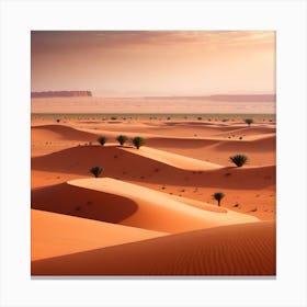 Sahara Desert At Sunset Canvas Print