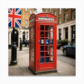 Echoes of London: The Iconic Red Telephone Box Canvas Print