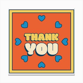 Thank You Card Canvas Print