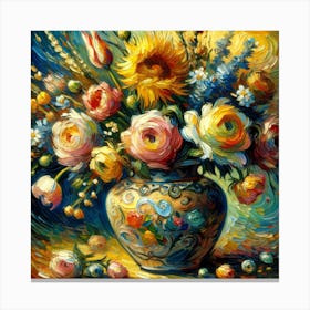 Sunflowers In A Vase - Van Gogh Wall Art Canvas Print