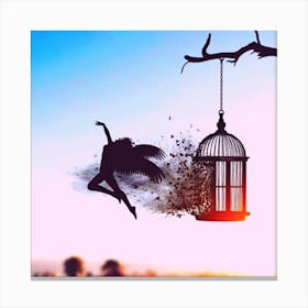 Angel In A Cage Canvas Print
