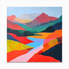 Colourful Abstract Snowdonia National Park Wales 7 Canvas Print