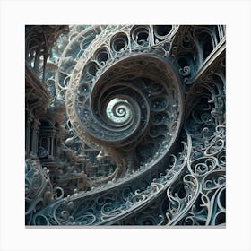 Genius, Madness, Time And Space 8 Canvas Print