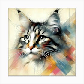 Feline Cat Creative Artwork Illustration 98 Canvas Print