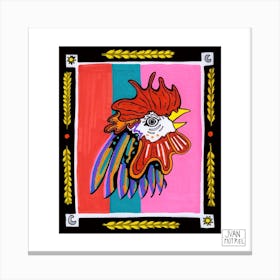 Rooster Square Canvas Print