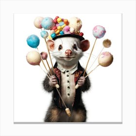 Mouse In A Hat Canvas Print