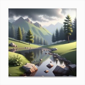 Landscape Painting 116 Canvas Print