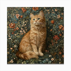 Orange Tabby Cat Art Canvas Print