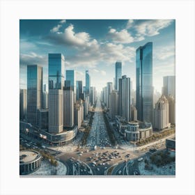 Skyline Of Shanghai Canvas Print