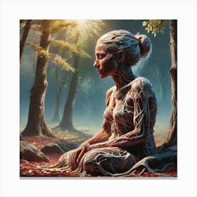 Woman In The Woods 7 Canvas Print