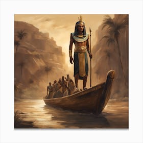 0 A Picture Of A King From The Pharaonic Era In A Bo Esrgan V1 X2plus Canvas Print