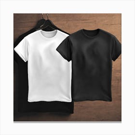 Black And White T - Shirts Canvas Print