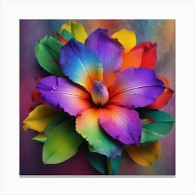 Rainbow Flower 4 Canvas Print