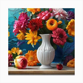 Vase Of Flowers 5 Canvas Print